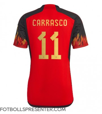 Belgien Yannick Carrasco #11 Hemma Matchtröja VM 2022 Kortärmad